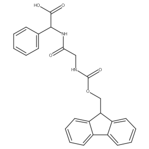 2-[2-({[(9H-fluoren-9-yl)methoxy]carbonyl}amino)acetamido]-2-phenylacetic acid结构式