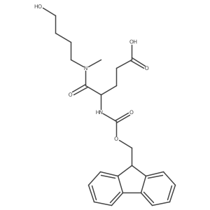 4-({[(9H-fluoren-9-yl)methoxy]carbonyl}amino)-4-[(4-hydroxybutyl)(methyl)carbamoyl]butanoic acid结构式