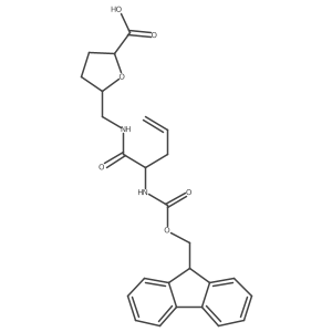 5-{[2-({[(9H-fluoren-9-yl)methoxy]carbonyl}amino)pent-4-enamido]methyl}oxolane-2-carboxylic acid结构式