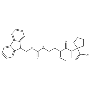 1-[4-({[(9H-fluoren-9-yl)methoxy]carbonyl}amino)-2-methoxy-N-methylbutanamido]cyclopentane-1-carboxylic acid Structure