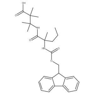 3-[2-({[(9H-fluoren-9-yl)methoxy]carbonyl}amino)-2-methylpentanamido]-2,2,3-trimethylbutanoic acid Structure