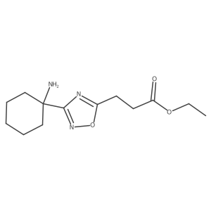 Ethyl 3-[3-(1-aminocyclohexyl)-1,2,4-oxadiazol-5-yl]propanoate结构式