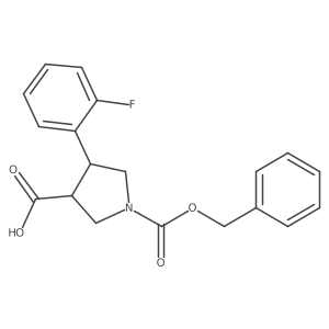 1-[(Benzyloxy)carbonyl]-4-(2-fluorophenyl)pyrrolidine-3-carboxylic acid Structure