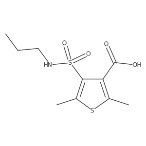 2,5-Dimethyl-4-(propylsulfamoyl)thiophene-3-carboxylic acid结构式