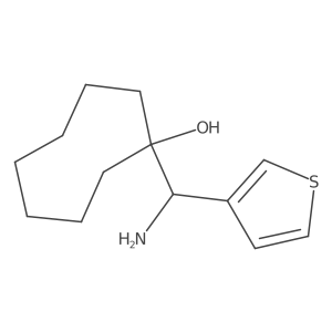 1-[Amino(thiophen-3-yl)methyl]cyclooctan-1-ol结构式