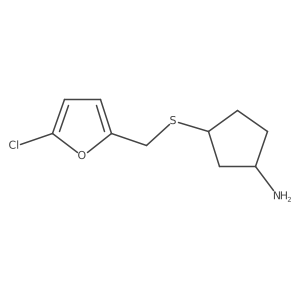 3-{[(5-Chlorofuran-2-yl)methyl]sulfanyl}cyclopentan-1-amine结构式