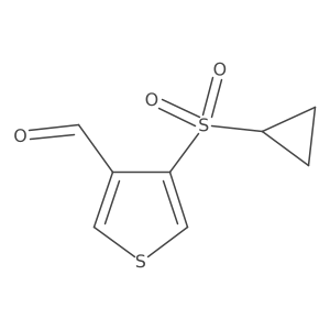 4-(Cyclopropanesulfonyl)thiophene-3-carbaldehyde结构式