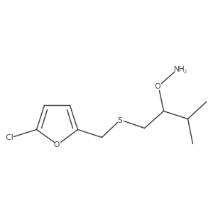 O-(1-{[(5-chlorofuran-2-yl)methyl]sulfanyl}-3-methylbutan-2-yl)hydroxylamine结构式