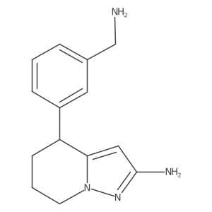 4-[3-(aminomethyl)phenyl]-4H,5H,6H,7H-pyrazolo[1,5-a]pyridin-2-amine结构式
