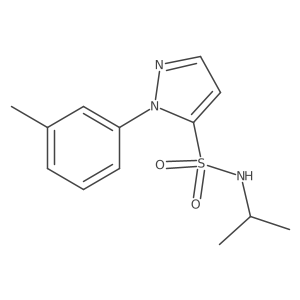 1-(3-methylphenyl)-N-(propan-2-yl)-1H-pyrazole-5-sulfonamide结构式