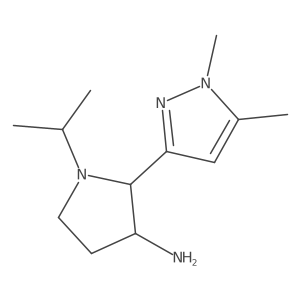 (2R,3R)-2-(1,5-dimethylpyrazol-3-yl)-1-propan-2-ylpyrrolidin-3-amine结构式