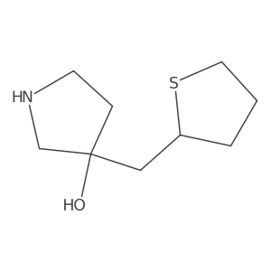 3-[(Thiolan-2-yl)methyl]pyrrolidin-3-ol Structure