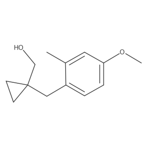 {1-[(4-Methoxy-2-methylphenyl)methyl]cyclopropyl}methanol结构式