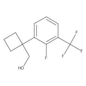 {1-[2-Fluoro-3-(trifluoromethyl)phenyl]cyclobutyl}methanol结构式
