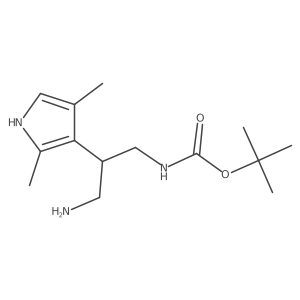tert-butyl N-[3-amino-2-(2,4-dimethyl-1H-pyrrol-3-yl)propyl]carbamate Structure