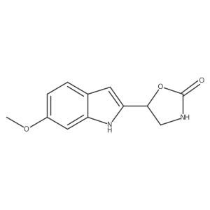 5-(6-methoxy-1H-indol-2-yl)-1,3-oxazolidin-2-one结构式