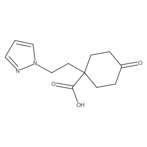 4-oxo-1-[2-(1H-pyrazol-1-yl)ethyl]cyclohexane-1-carboxylic acid Structure