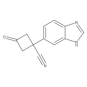 1-(1H-1,3-benzodiazol-5-yl)-3-oxocyclobutane-1-carbonitrile Structure