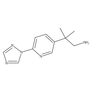 2-methyl-2-[6-(1H-1,2,4-triazol-1-yl)pyridin-3-yl]propan-1-amine结构式