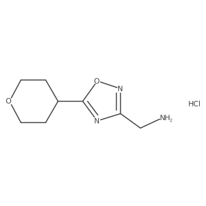 [5-(Oxan-4-yl)-1,2,4-oxadiazol-3-yl]methanamine;hydrochloride Structure