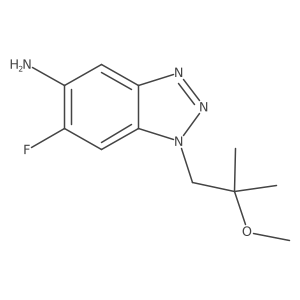 6-fluoro-1-(2-methoxy-2-methylpropyl)-1H-1,2,3-benzotriazol-5-amine Structure