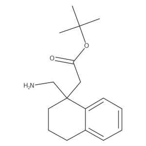 Tert-butyl 2-[1-(aminomethyl)-1,2,3,4-tetrahydronaphthalen-1-yl]acetate结构式