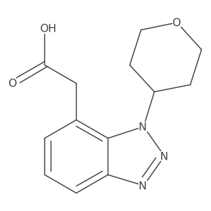 2-[1-(oxan-4-yl)-1H-1,2,3-benzotriazol-7-yl]acetic acid Structure