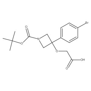2-{[3-(4-Bromophenyl)-1-[(tert-butoxy)carbonyl]azetidin-3-yl]oxy}acetic acid结构式