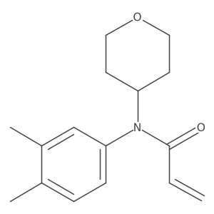 N-(3,4-Dimethylphenyl)-N-(oxan-4-yl)prop-2-enamide Structure
