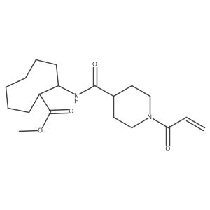 Methyl (1R,2S)-2-[(1-prop-2-enoylpiperidine-4-carbonyl)amino]cyclooctane-1-carboxylate Structure