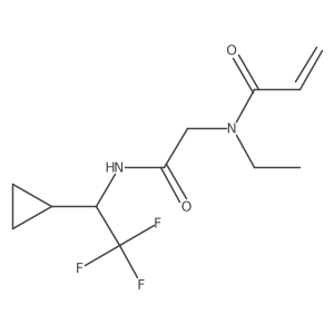 N-{[(1-cyclopropyl-2,2,2-trifluoroethyl)carbamoyl]methyl}-N-ethylprop-2-enamide结构式