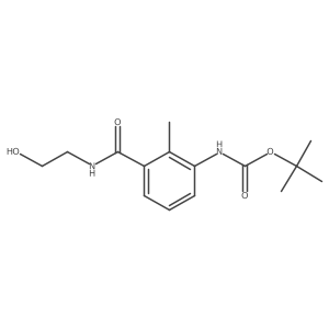 tert-butyl N-{3-[(2-hydroxyethyl)carbamoyl]-2-methylphenyl}carbamate Structure