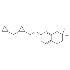 1-(Cyclopropylmethyl)-2-[(2,2-dimethyl-3,4-dihydrochromen-7-yl)oxymethyl]aziridine结构式
