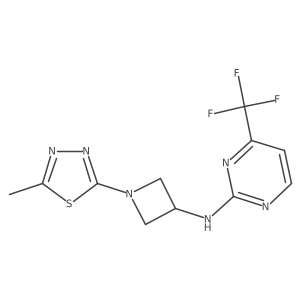 N-[1-(5-Methyl-1,3,4-thiadiazol-2-yl)azetidin-3-yl]-4-(trifluoromethyl)pyrimidin-2-amine结构式