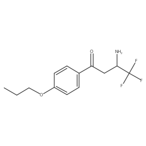 3-Amino-4,4,4-trifluoro-1-(4-propoxyphenyl)butan-1-one Structure