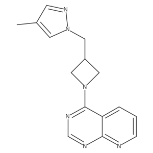 4-methyl-1-[(1-{pyrido[2,3-d]pyrimidin-4-yl}azetidin-3-yl)methyl]-1H-pyrazole Structure