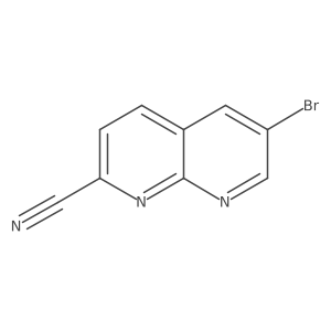 6-Bromo-1,8-naphthyridine-2-carbonitrile结构式
