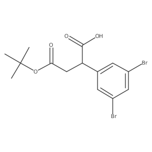 (S)-4-(tert-Butoxy)-2-(3,5-dibromophenyl)-4-oxobutanoic acid Structure
