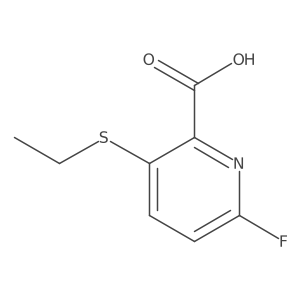 3-(Ethylsulfanyl)-6-fluoropyridine-2-carboxylic acid Structure