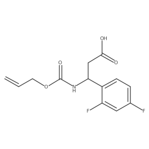 (3S)-3-(2,4-difluorophenyl)-3-{[(prop-2-en-1-yloxy)carbonyl]amino}propanoic acid结构式