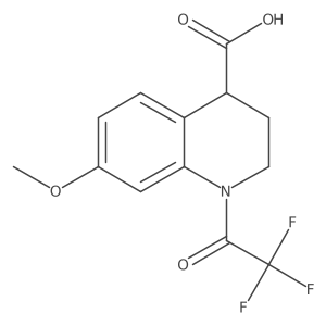 7-Methoxy-1-(2,2,2-trifluoroacetyl)-1,2,3,4-tetrahydroquinoline-4-carboxylic acid Structure