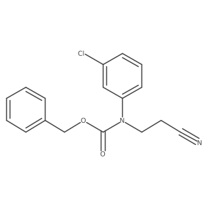 benzyl N-(3-chlorophenyl)-N-(2-cyanoethyl)carbamate Structure