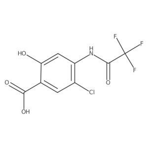 5-Chloro-2-hydroxy-4-(2,2,2-trifluoroacetamido)benzoic acid结构式