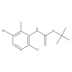 tert-butyl N-(5-bromo-2-chloro-4-methylpyridin-3-yl)carbamate Structure