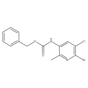 benzyl N-(6-bromo-5-chloro-2-methylpyridin-3-yl)carbamate结构式
