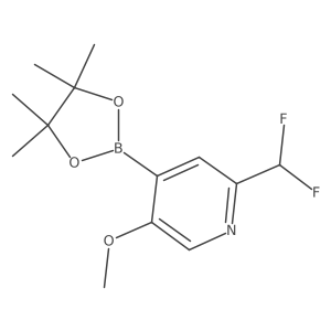 2-(Difluoromethyl)-5-methoxy-4-(4,4,5,5-tetramethyl-1,3,2-dioxaborolan-2-yl)pyridine结构式