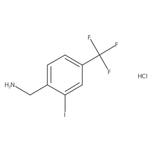 (2-Iodo-4-(trifluoromethyl)phenyl)methanamine hydrochloride Structure