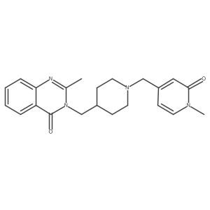 2-Methyl-3-({1-[(1-methyl-2-oxo-1,2-dihydropyridin-4-yl)methyl]piperidin-4-yl}methyl)-3,4-dihydroquinazolin-4-one Structure
