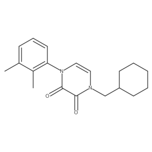 1-(Cyclohexylmethyl)-4-(2,3-dimethylphenyl)-1,2,3,4-tetrahydropyrazine-2,3-dione结构式