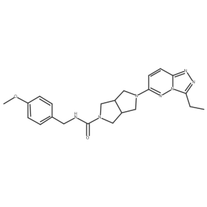 5-{3-ethyl-[1,2,4]triazolo[4,3-b]pyridazin-6-yl}-N-[(4-methoxyphenyl)methyl]-octahydropyrrolo[3,4-c]pyrrole-2-carboxamide结构式